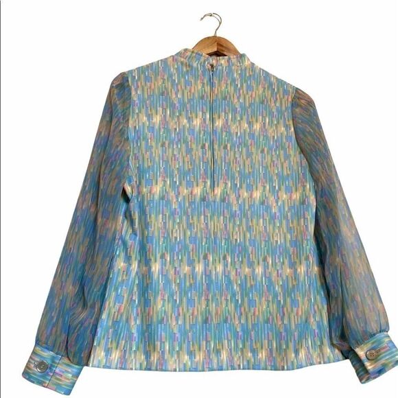 Vintage 60s 70s Psychedellic Top by Myrette - Picture 2 of 7